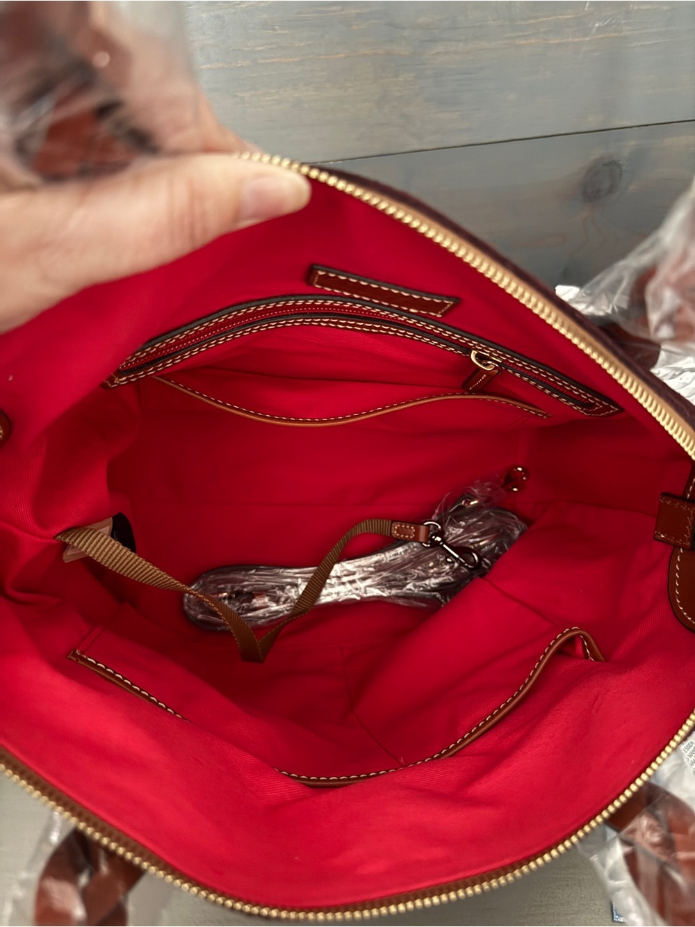 Dooney & Bourke Suede Celeste Satchel - Picture 5 of 6